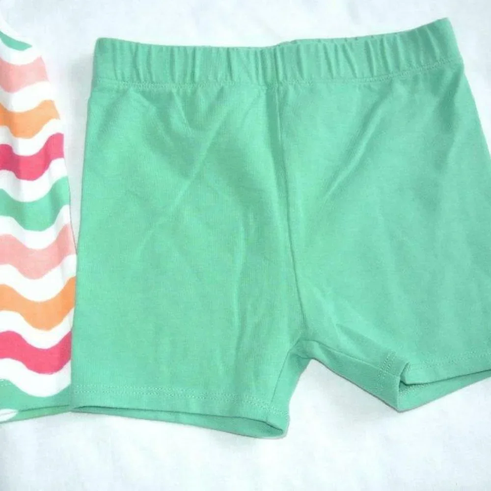 Gymboree set outfit Hop 'n' Roll Bow Wave‎ Print T